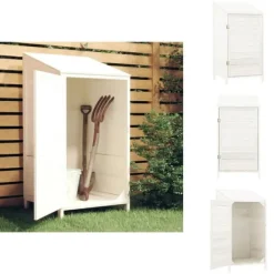 Outlet Förråd & Redskapsbodar - Living Trädgårdsbod vit 55x52x112 cm massivt granträ Skjul, Garage & Carports