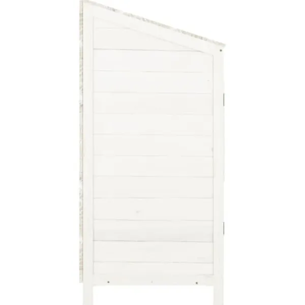 Outlet Förråd & Redskapsbodar - Living Trädgårdsbod vit 55x52x112 cm massivt granträ Skjul, Garage & Carports
