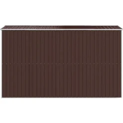 Clearance Förråd & Redskapsbodar - Living Trädgårdsskjul mörkbrun 192x357x223 cm galvaniserat stål Skjul, Garage & Carports
