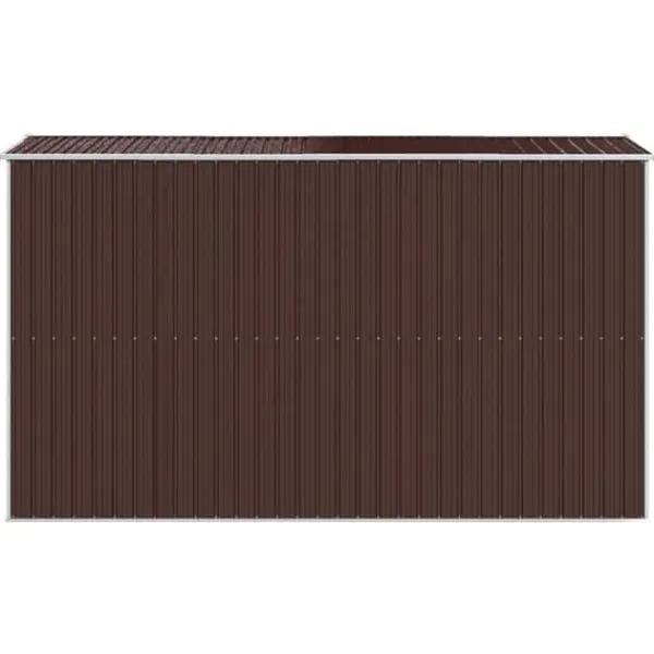 Clearance Förråd & Redskapsbodar - Living Trädgårdsskjul mörkbrun 192x357x223 cm galvaniserat stål Skjul, Garage & Carports