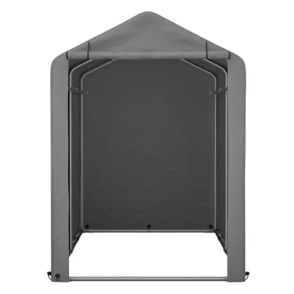 Hot Förråd 187x100x160 cm, cykelgarage, trädgårdsskjul, lagerzelt, mörkgrå Skjul, Garage & Carports