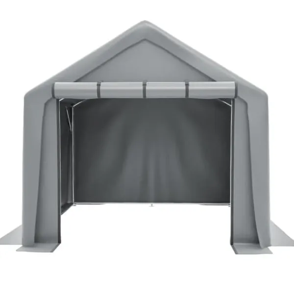 Best Förråd 244x241x217 cm, cykelgarage, trädgårdsskjul, verktygsskjul, lagerzelt, mörkgrå Skjul, Garage & Carports
