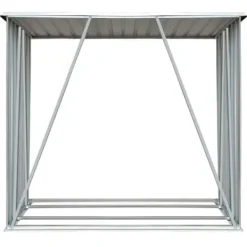 vidaXL Förrådsbod i galvaniserat stålträ 163x83x154cm -