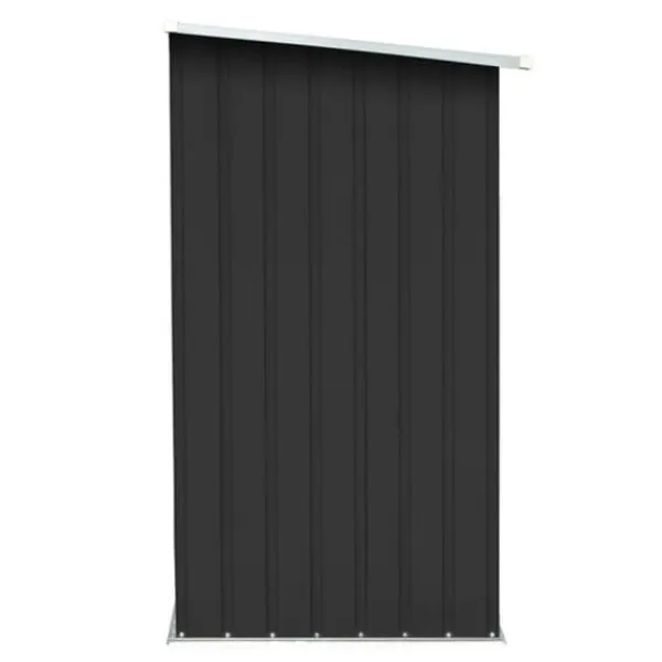 vidaXL Förrådsbod i galvaniserat stålträ 163x83x154cm -