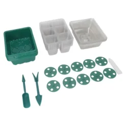 Fröstartbricka Plantbricka Plast Transparent Lock för Trädgårdsskötsel 6 Hål