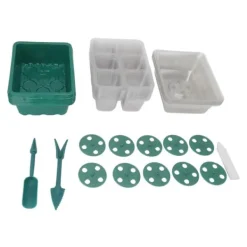 Fröstartbricka Plantbricka Plast Transparent Lock för Trädgårdsskötsel 6 Hål