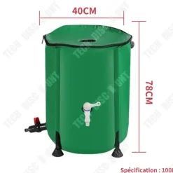 Online Förvaringsbehållare - TECH DISCOUNT - 100L - PVC - 40x78cm - Fällbar och multifunktionell Regntunnor
