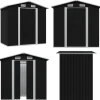 Förvaringsbod antracit stål 204x132x186 cm - Trädgårdsskjul - Trädgårdsbod - Home & Living Skjul, Garage & Carports
