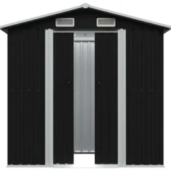 Förvaringsbod antracit stål 204x132x186 cm - Trädgårdsskjul - Trädgårdsbod - Home & Living Skjul, Garage & Carports