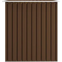 Förvaringsbod i metall - Robust och ventilerad redskapsbod | Färg: Brun | Storlek: 257x205x178 cm