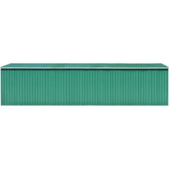 Best Förvaringsskjul i galvaniserat stål - Hållbart trädgårdsskjul | Färg: Grön | Storlek: 257x779x181 cm Skjul, Garage & Carports