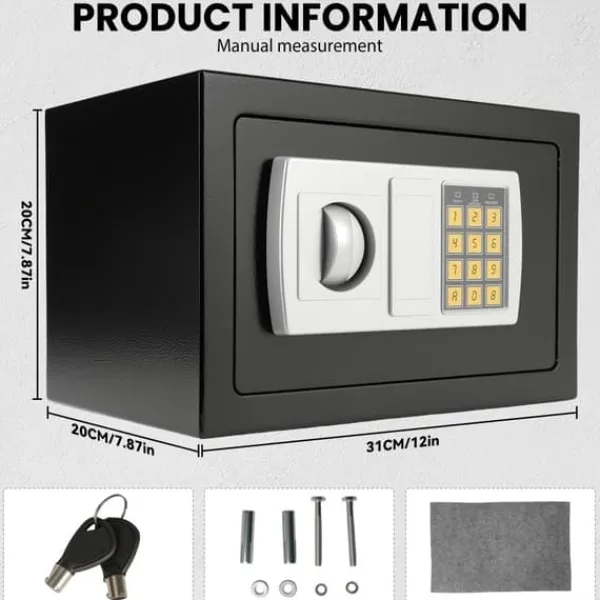 Sale Förvaringsskåp, Digital Lås, Kompakt Design,20E Kassaskåp