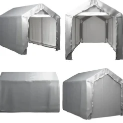 New Förvaringstält 180x300 cm stål grå - Tält - Tältar - Home & Living Skjul, Garage & Carports