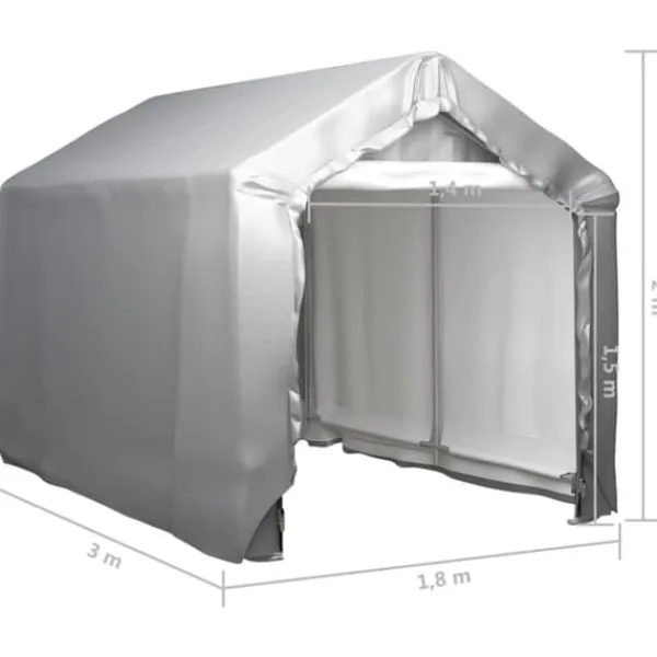 New Förvaringstält 180x300 cm stål grå - Tält - Tältar - Home & Living Skjul, Garage & Carports