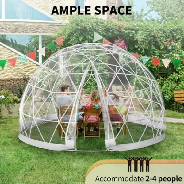 9,5ftx9,5ftx5,8ft genomskinligt bubbeltält med ventilation, högkvalitativa material, stort inre utrymme, vindtät, vattentät, bra stabilitet Tält & Lusthus