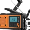 Online Fuleadture Handvevsradio 4000mAh, AM/FM/SW Väderradio, Solcell Vevradio, SOS & Ficklampa för Nödsituationer Beredskapsplaner