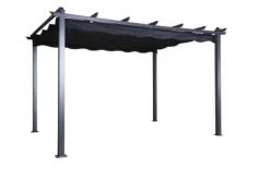 Best FURNLUX UTOMHUS PERGOLA LAZIO SVART 395CM Valvbågar, Spaljéer, Bersåer & Pergolor
