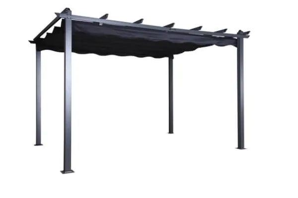 Best FURNLUX UTOMHUS PERGOLA LAZIO SVART 395CM Valvbågar, Spaljéer, Bersåer & Pergolor