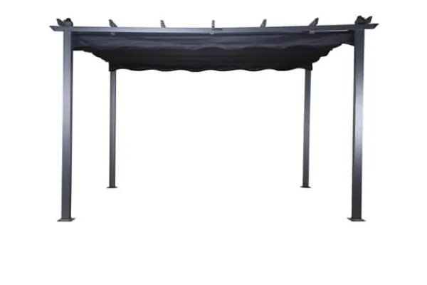 Best FURNLUX UTOMHUS PERGOLA LAZIO SVART 395CM Valvbågar, Spaljéer, Bersåer & Pergolor