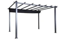 Best FURNLUX UTOMHUS PERGOLA LAZIO SVART 395CM Valvbågar, Spaljéer, Bersåer & Pergolor