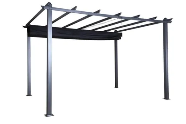 Best FURNLUX UTOMHUS PERGOLA LAZIO SVART 395CM Valvbågar, Spaljéer, Bersåer & Pergolor