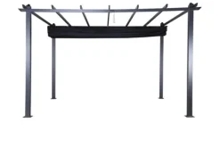 Best FURNLUX UTOMHUS PERGOLA LAZIO SVART 395CM Valvbågar, Spaljéer, Bersåer & Pergolor