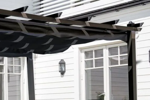 Best FURNLUX UTOMHUS PERGOLA LAZIO SVART 395CM Valvbågar, Spaljéer, Bersåer & Pergolor