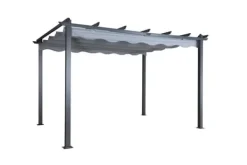 FURNLUX UTOMHUSPERGOLA LAZIO GRÅ & SVART 395CM