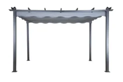 FURNLUX UTOMHUSPERGOLA LAZIO GRÅ & SVART 395CM