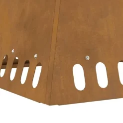 Hot Fyrkantig utomhus eldstad i väderbeständigt stål | Storlek: 48x48x40 cm Öppna Spisar