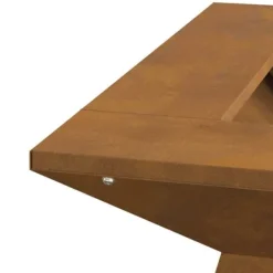 Hot Fyrkantig utomhus eldstad i väderbeständigt stål | Storlek: 48x48x40 cm Öppna Spisar