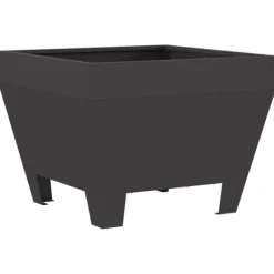 Fyrkantig vedeldad eldstad i stål - Modern utomhusvärmare | Färg: Svart | Storlek: 50x50x30 cm Vedeldade Kaminer