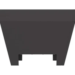 Fyrkantig vedeldad eldstad i stål - Modern utomhusvärmare | Färg: Svart | Storlek: 50x50x30 cm Vedeldade Kaminer