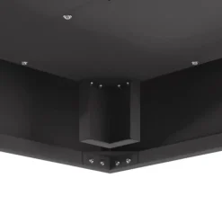 Clearance Fyrkantig vedeldad utomhuseldstad i svart stål | Storlek: 60x60x30 cm Vedeldade Kaminer