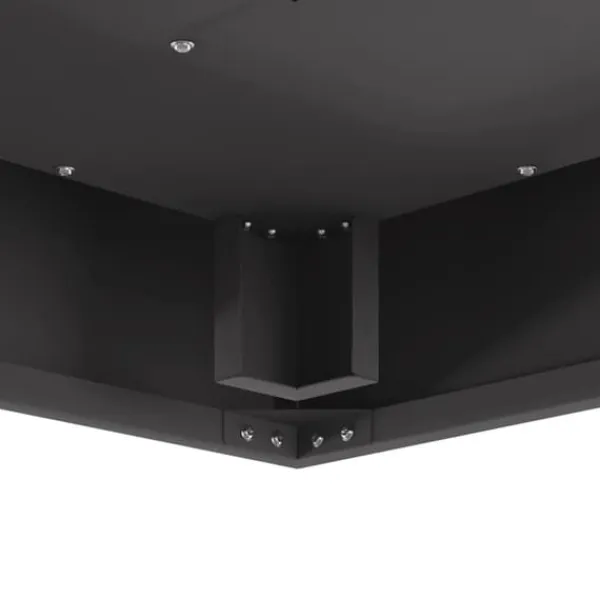 Clearance Fyrkantig vedeldad utomhuseldstad i svart stål | Storlek: 60x60x30 cm Vedeldade Kaminer