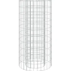 vidaXL Gabion för eldstad Ø 50 cm galvaniserat järn