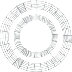 Gabion för eldstad - Galvaniserat järn Ø 50 cm | Färg: Galvaniserad | Storlek: Ø 50 cm