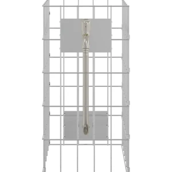 Gabion Säule med Vattenkran 50x25x25 cm - Rostfritt Stål | Färg: Silver | Storlek: 50x25x25 cm Fontäner & Dammar