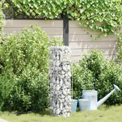 vidaXL Gabionkran Silver 25 x 25 x 100 cm Rostfritt stål