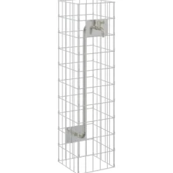 vidaXL Gabionkran Silver 25 x 25 x 100 cm Rostfritt stål