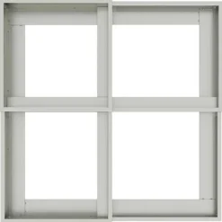 Galvaniserad planteringslåda för utomhusbruk | Storlek: 100x100x60 cm | Färg: Silver