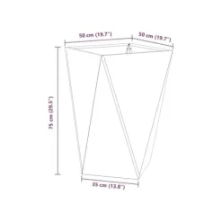 vidaXL Galvaniserad stålplanterare - - Silver - 50x50x75 cm - Monteras krävs - Robust - Utomhusbruk