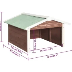 Sale Garage för robotgräsklippare 72x87x50 cm mocca och vit granträ - Hus Till Robotgräsklippare - Garage Till Robotgräsklippare - Home & Living Skjul, Garage & Carports