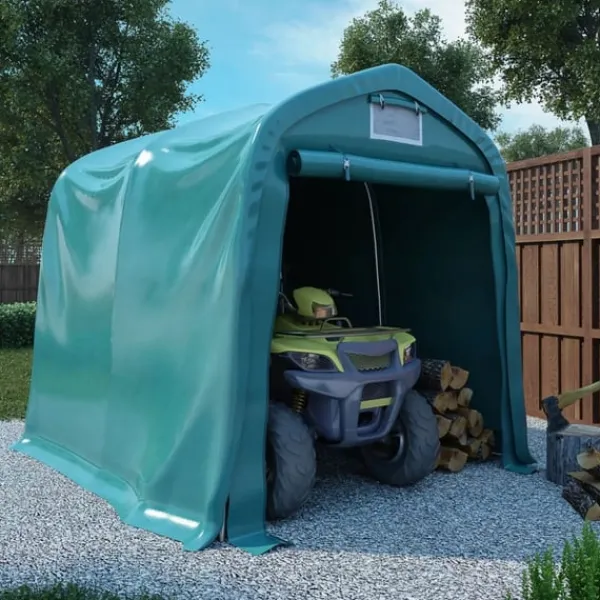 vidaXL Garagetält PVC 1,6x2,4 m grön