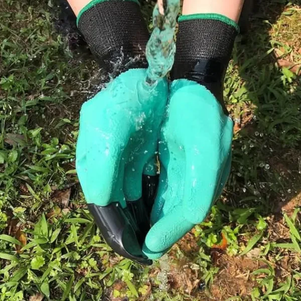 Garden Genie trädgårdshandskar - Garden Genie varumärke - Med ABS plastklor - Grön färg
