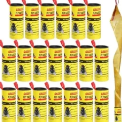GeeRic 20-pack Flugaavvisande Pappersband, Klisterremsor för Fluge, Flugefällor, Inomhusbeten för Fluga50 Flugsmällor