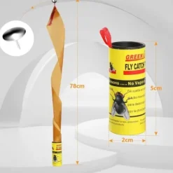 GeeRic 20-pack Flugaavvisande Pappersband, Klisterremsor för Fluge, Flugefällor, Inomhusbeten för Fluga50 Flugsmällor