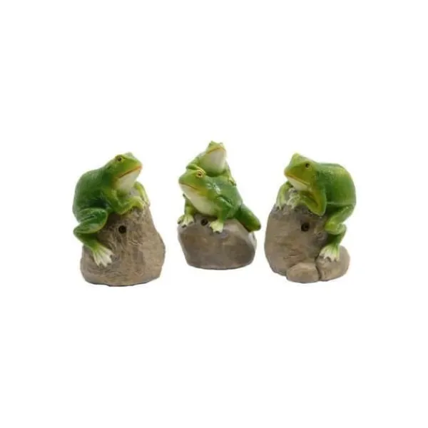 Clearance GENERIC - Groda rörelsedetektor med ljud 3 modeller 8x7,4x11,5cm Euro/U Trädgårdsprydnader