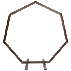 Hot Geometrisk bröllopsbåge i trä - Bakgrundsstativ - Retro stil - Polerad yta - Längd 2,24 m - Höjd 2,19 m - Storlek M - Brun Valvbågar, Spaljéer, Bersåer & Pergolor