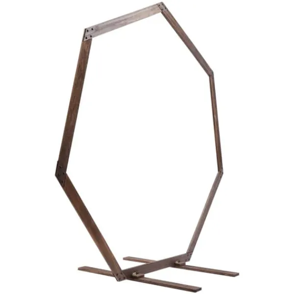 Hot Geometrisk bröllopsbåge i trä - Bakgrundsstativ - Retro stil - Polerad yta - Längd 2,24 m - Höjd 2,19 m - Storlek M - Brun Valvbågar, Spaljéer, Bersåer & Pergolor